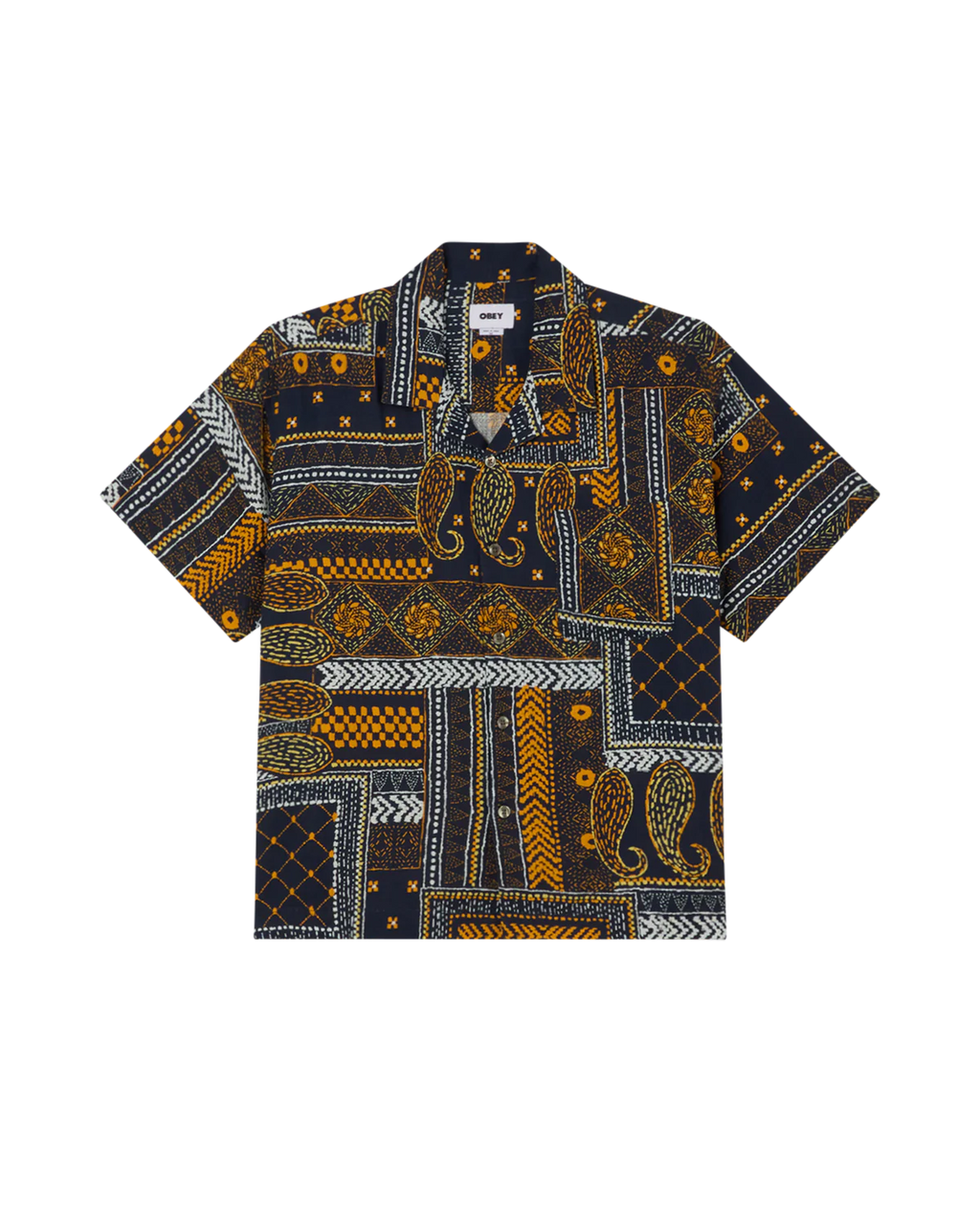Obey uomo camicia Archie Woven 22MC0001395 nvy