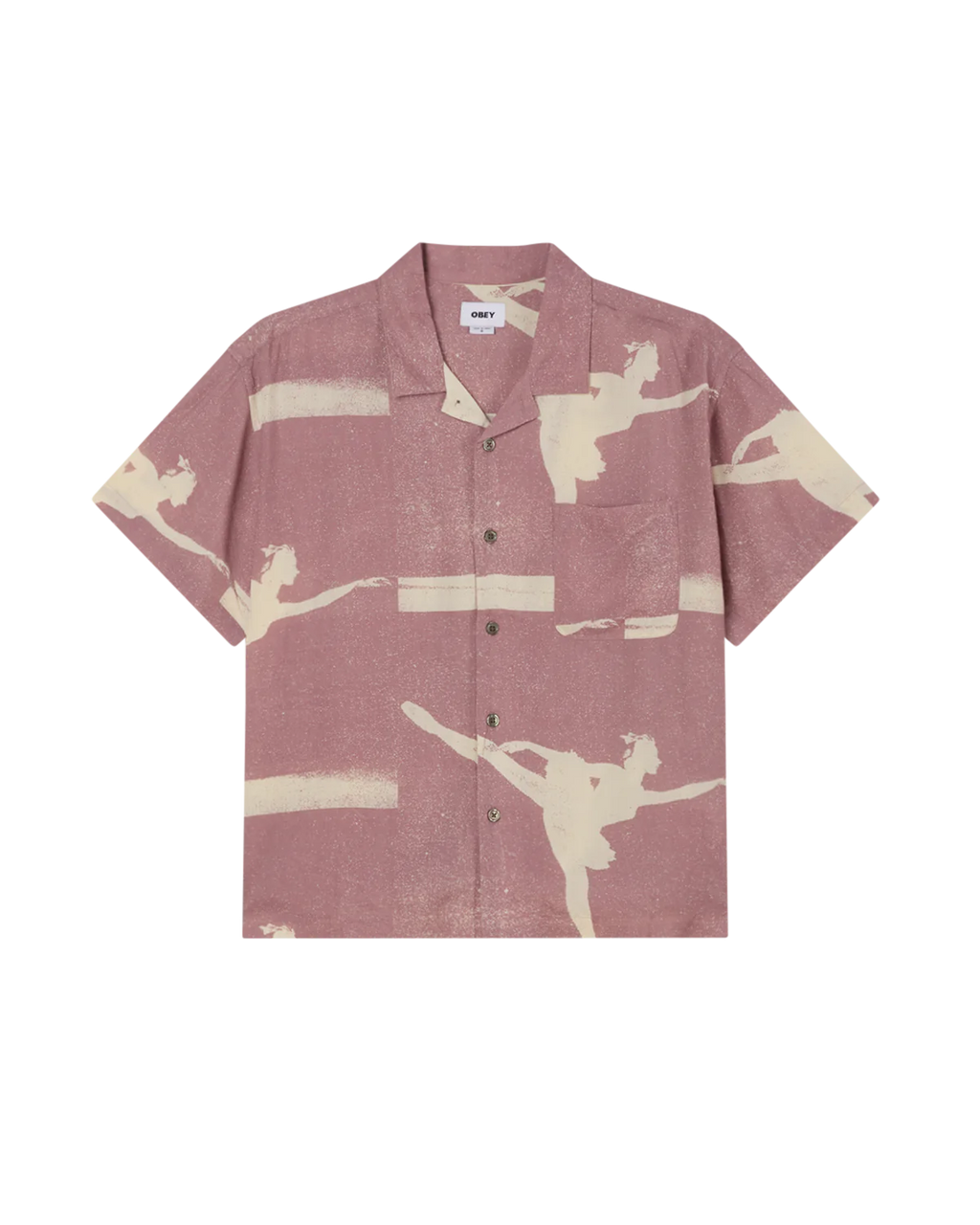 Obey uomo camicia Jaques Woven 22MC0001391 mauve