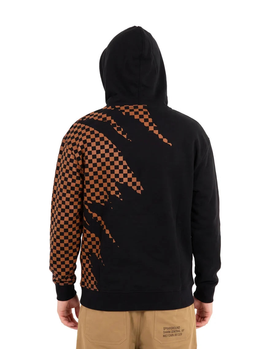 Sprayground uomo felpa CLAW TEAR CHECK R.HOODIE 951G
