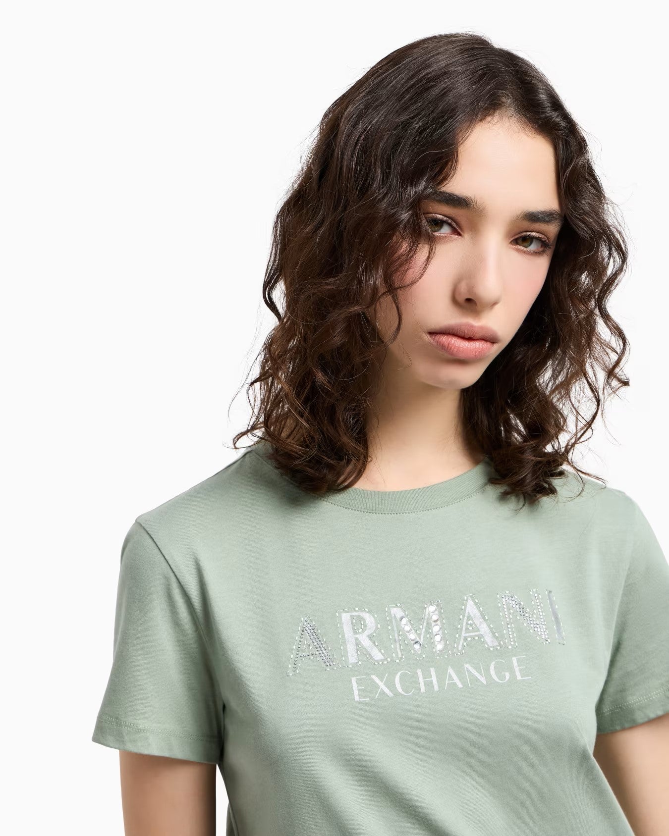 Armani Exchange donna t-shirt XW000387AF10354 U7231 verde