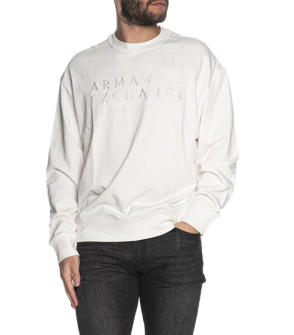 Armani Exchange uomo felpa 3DZMJP ZJY9Z 1116 Bianco
