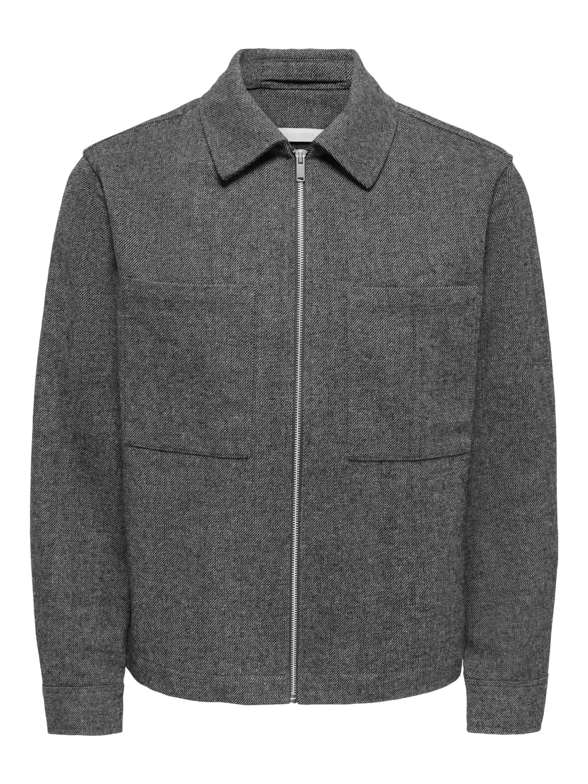 Only&Sons giubbino LUTON REG OVERSHIRT 22039899 Anthracite Melange