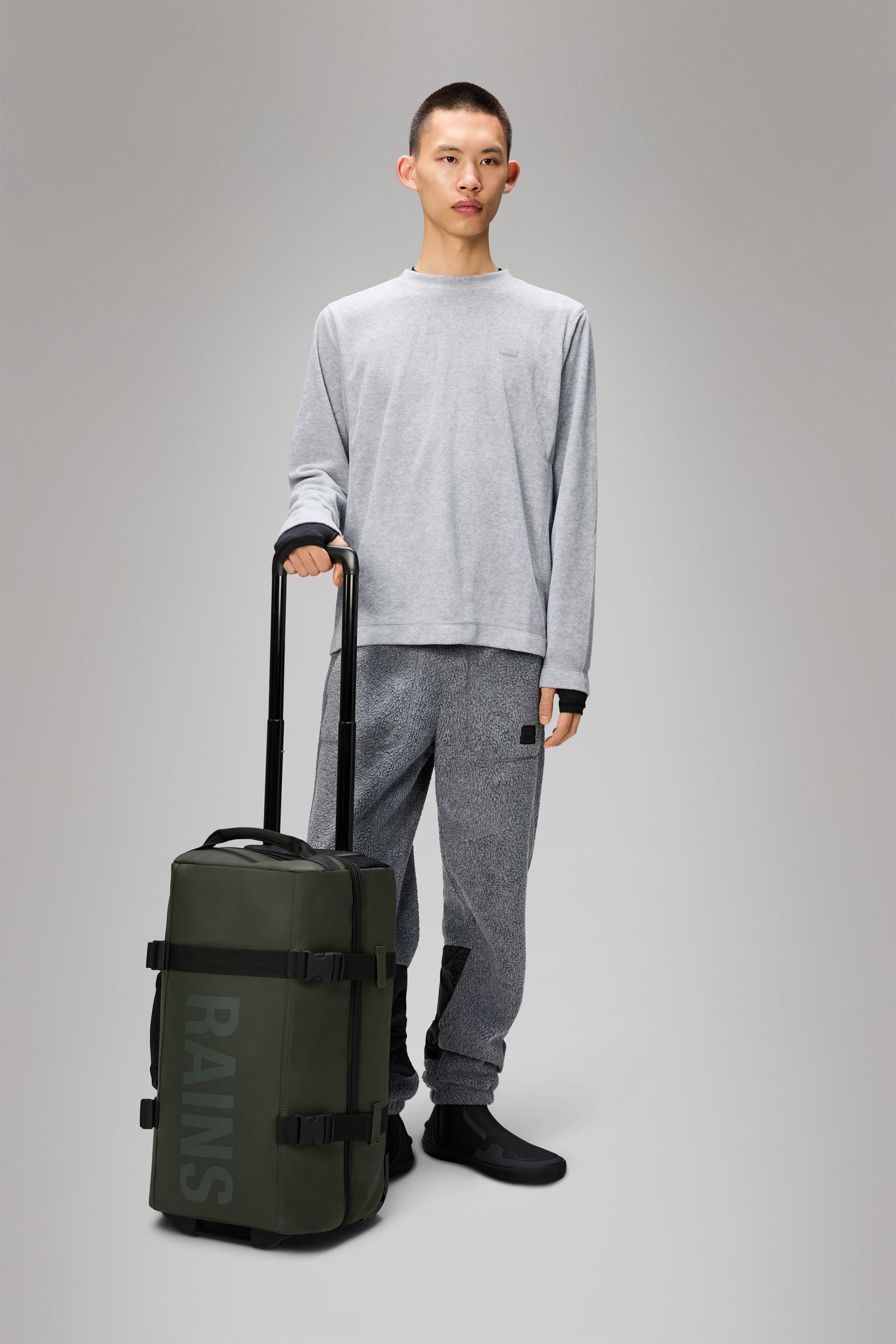 Rains uomo valigia texel cabin RA13460 I25 Green