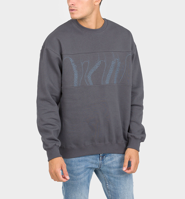 Octopus uomo felpa Outline Band Crewneck 24WOSC30
