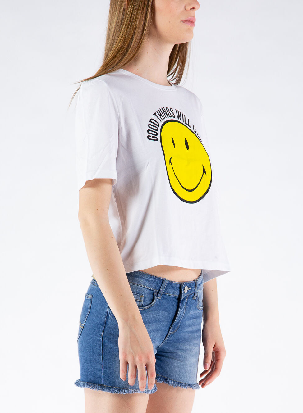 ONLY DONNA T-SHIRT SMILEY