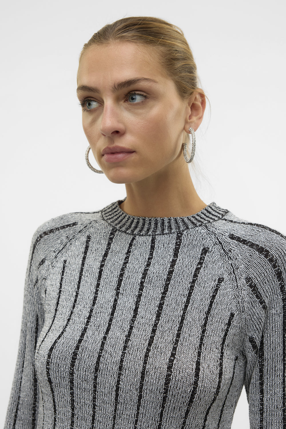 vero moda donna maglia 10314099  anja neck lurex black