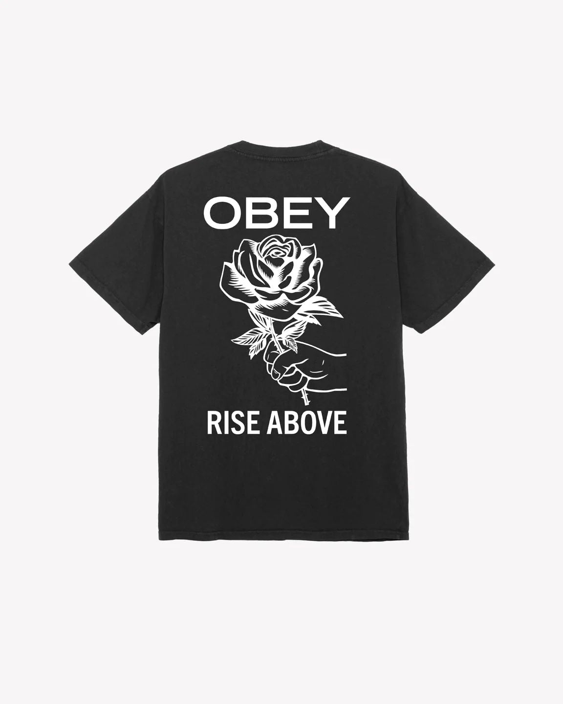 Obey uomo t-shirt rise above rose 22MC0000947 Nero