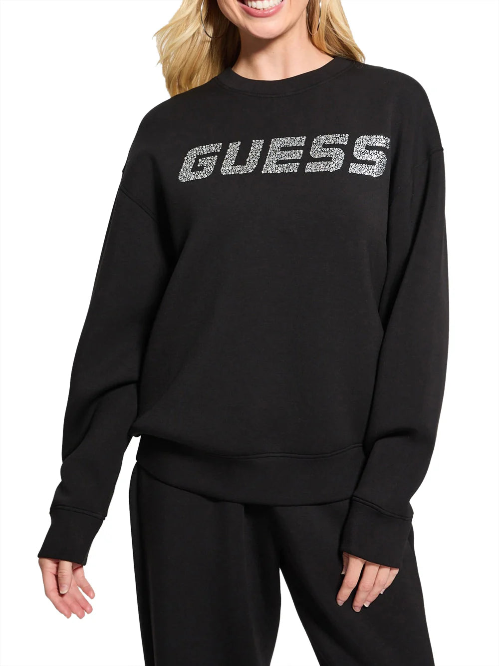 guess donna felpa cecilia V4BQ15 K7UW2 JBLK