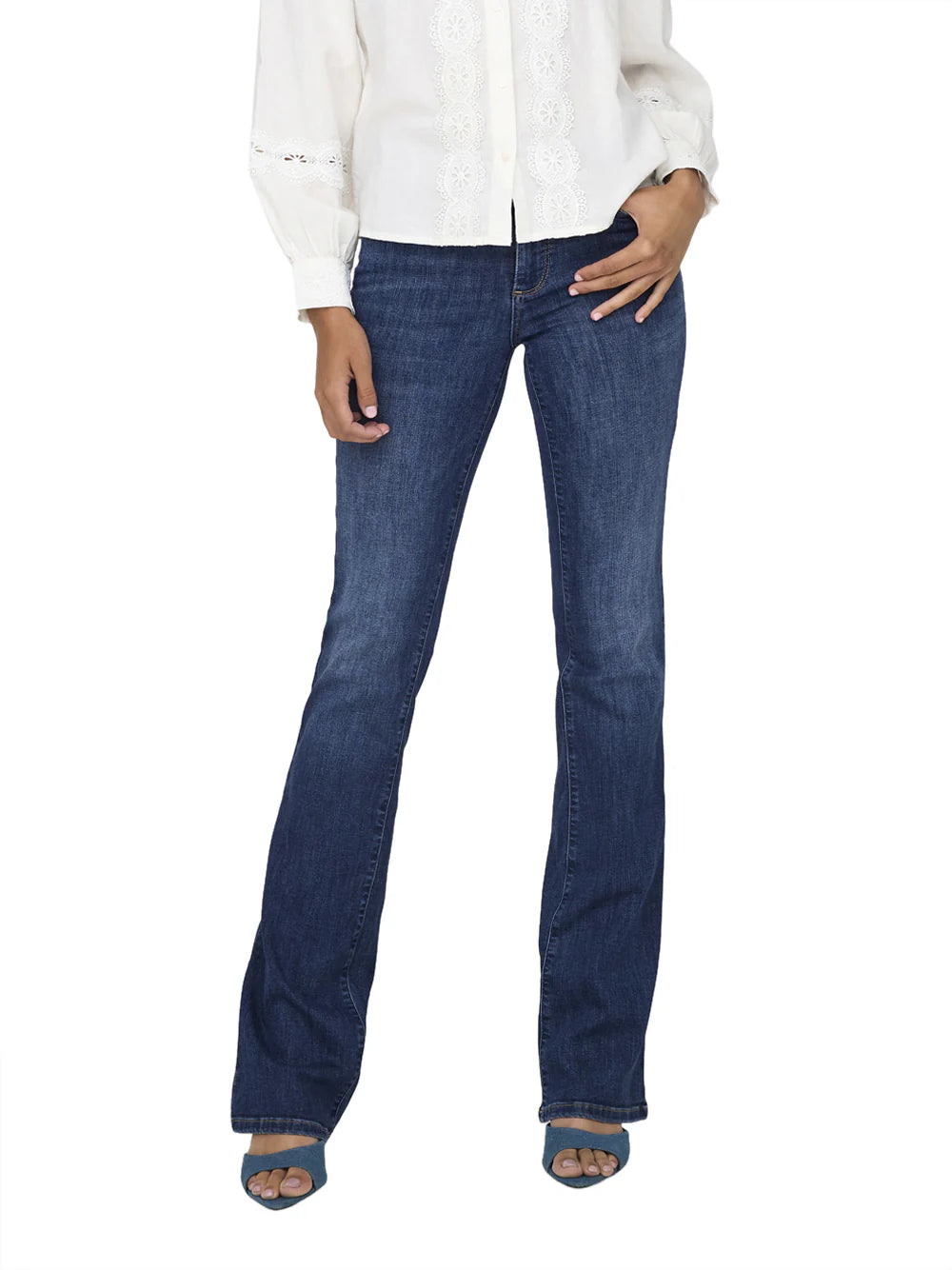 only donna jeans 15337824 Lann Mid Flared soo615 Dark blue