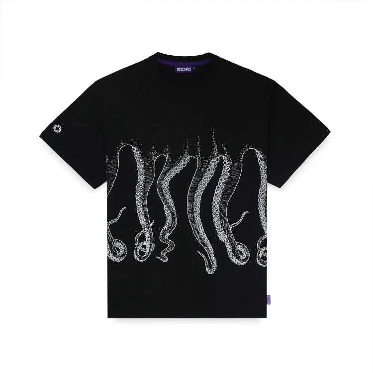 Octopus uomo t-shirt Outline 24SOTS03 Nero/Bianco