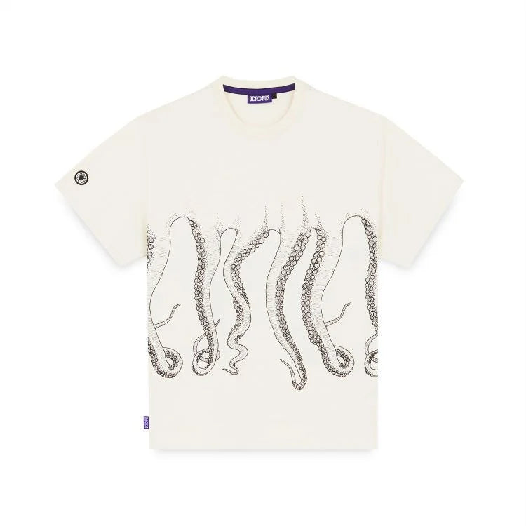 Octopus uomo t-shirt Outline 24SOTS03 Bianco/Nero