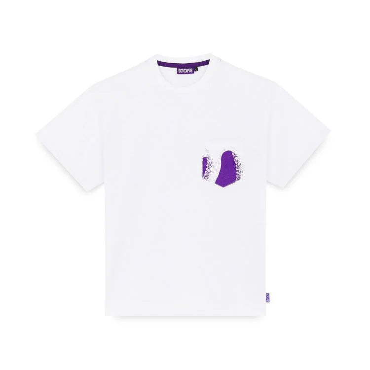 Octopus uomo t-shirt Pocket 24SOTS04 Bianco