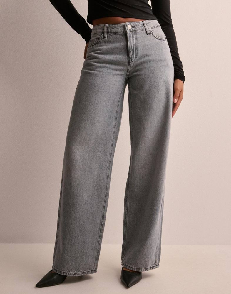 pieces donna jeans oelle straight  17151219 grey denim