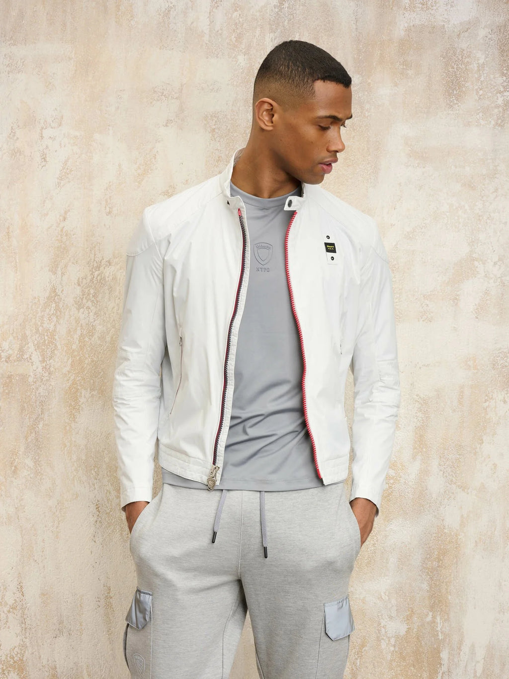 Blauer uomo giubbino Thayer 25SBLUC01281007105 102 bianco