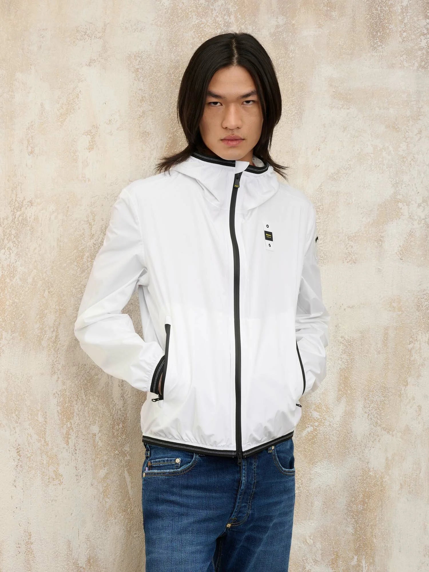 Blauer uomo giubbino Farrin 25SBLUC11541007110 100 bianco