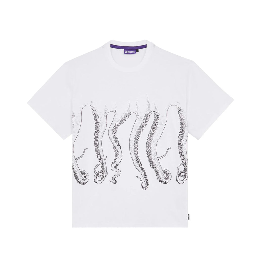 Octopus uomo t-shirt Outline Tee 25SOTS03 bianco
