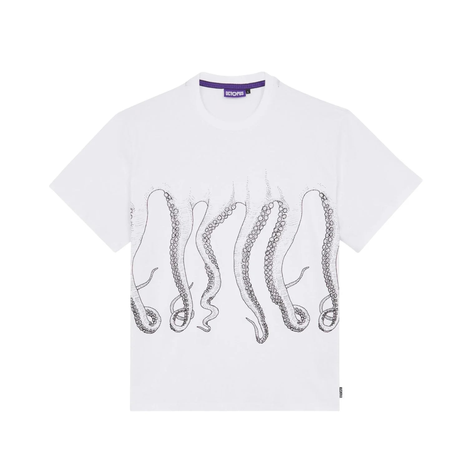 Octopus uomo t-shirt Outline Tee 25SOTS03 bianco