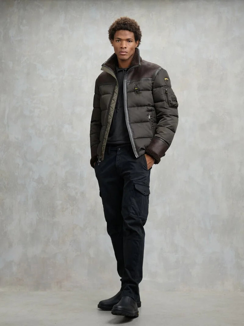 Blauer uomo giubbino Organ 25WBLUC02028-007280
