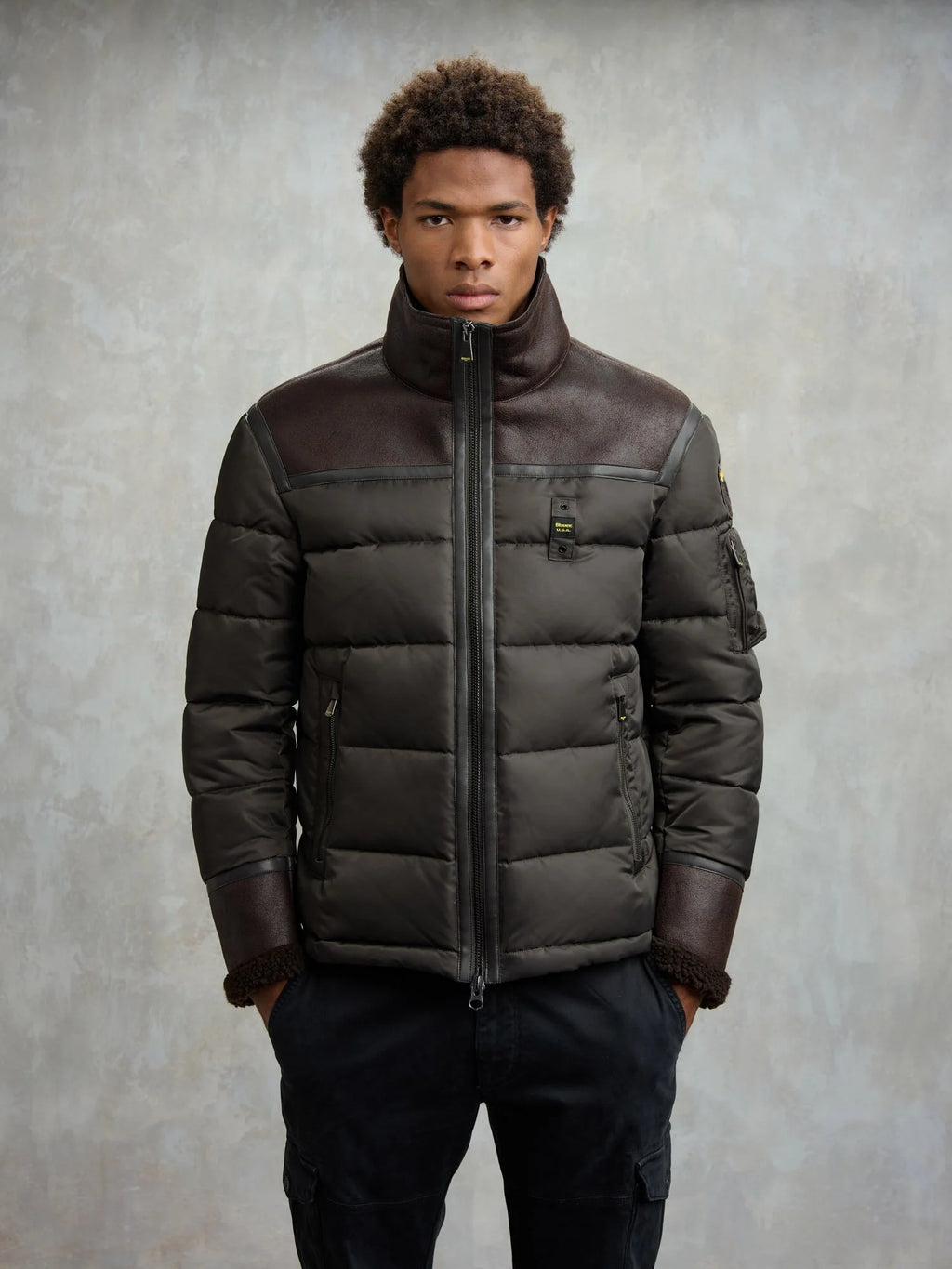 Blauer uomo giubbino Organ 25WBLUC02028-007280