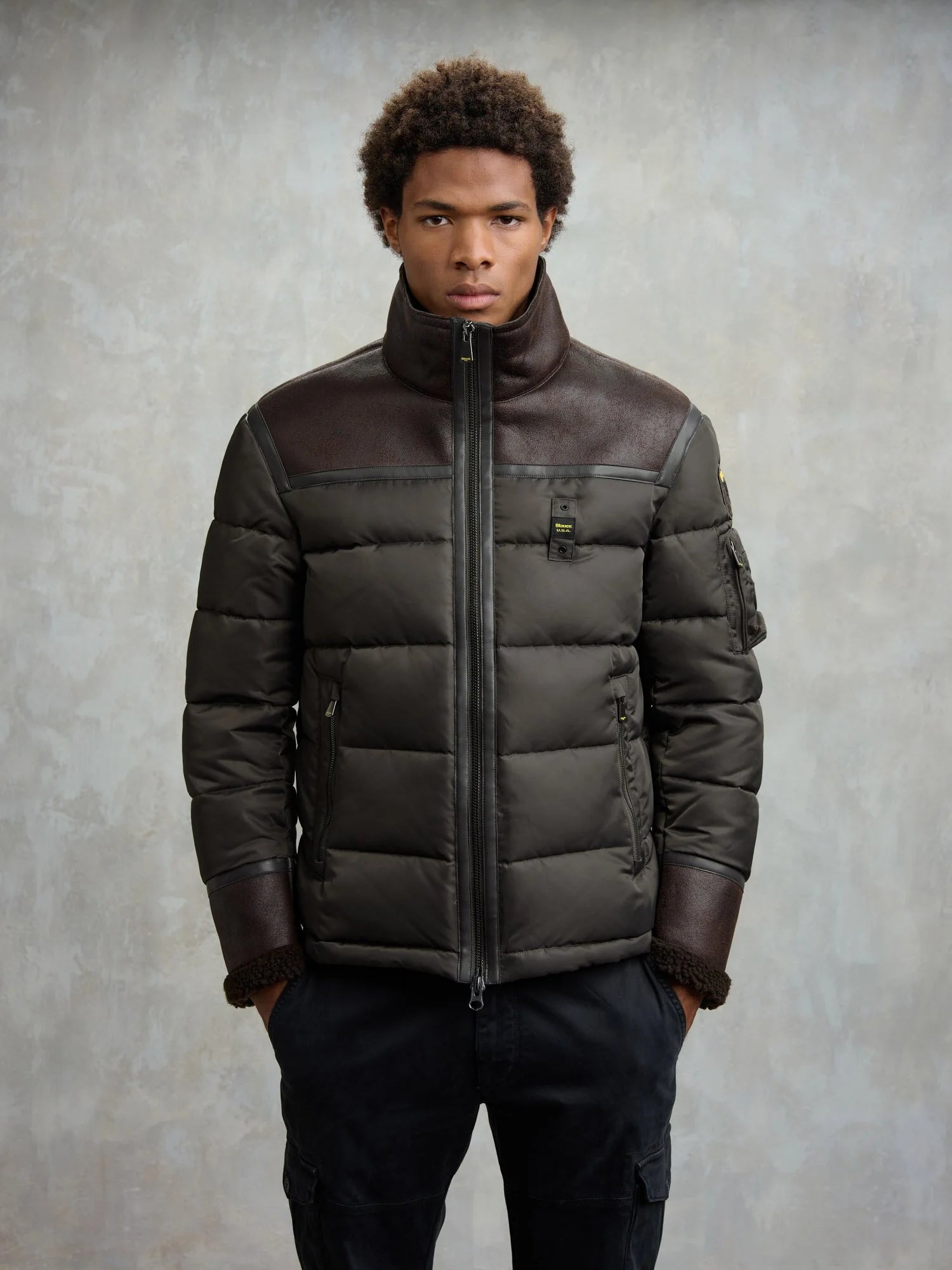 Blauer uomo giubbino Organ 25WBLUC02028-007280