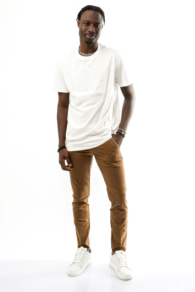armani exchange uomo t-shirt 6DZTJH ZJ8EZ 1116 Bianco