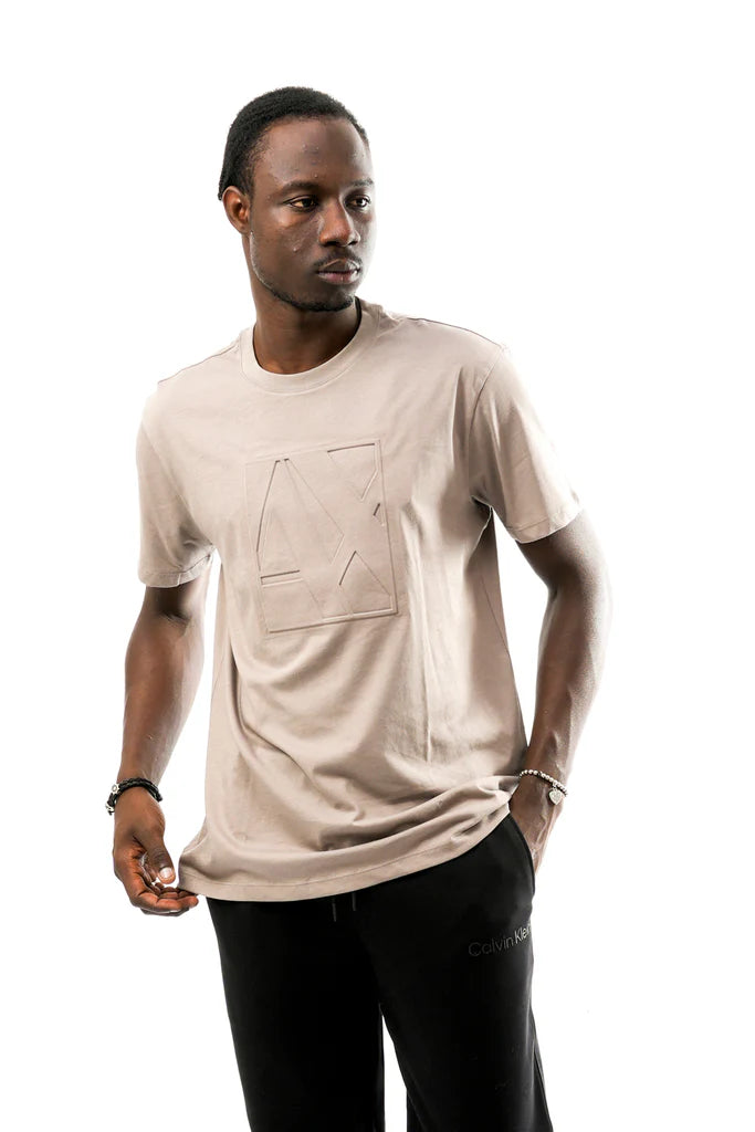 armani exchange uomo t-shirt 6DZTJH ZJ8EZ 17AC beige