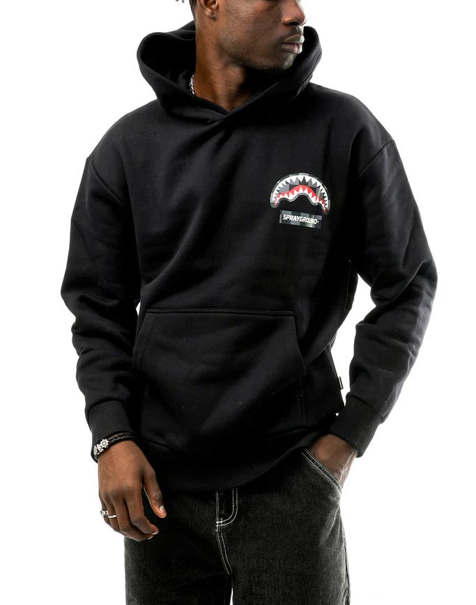 sprayground uomo felpa Checkered Shark SP678BLK