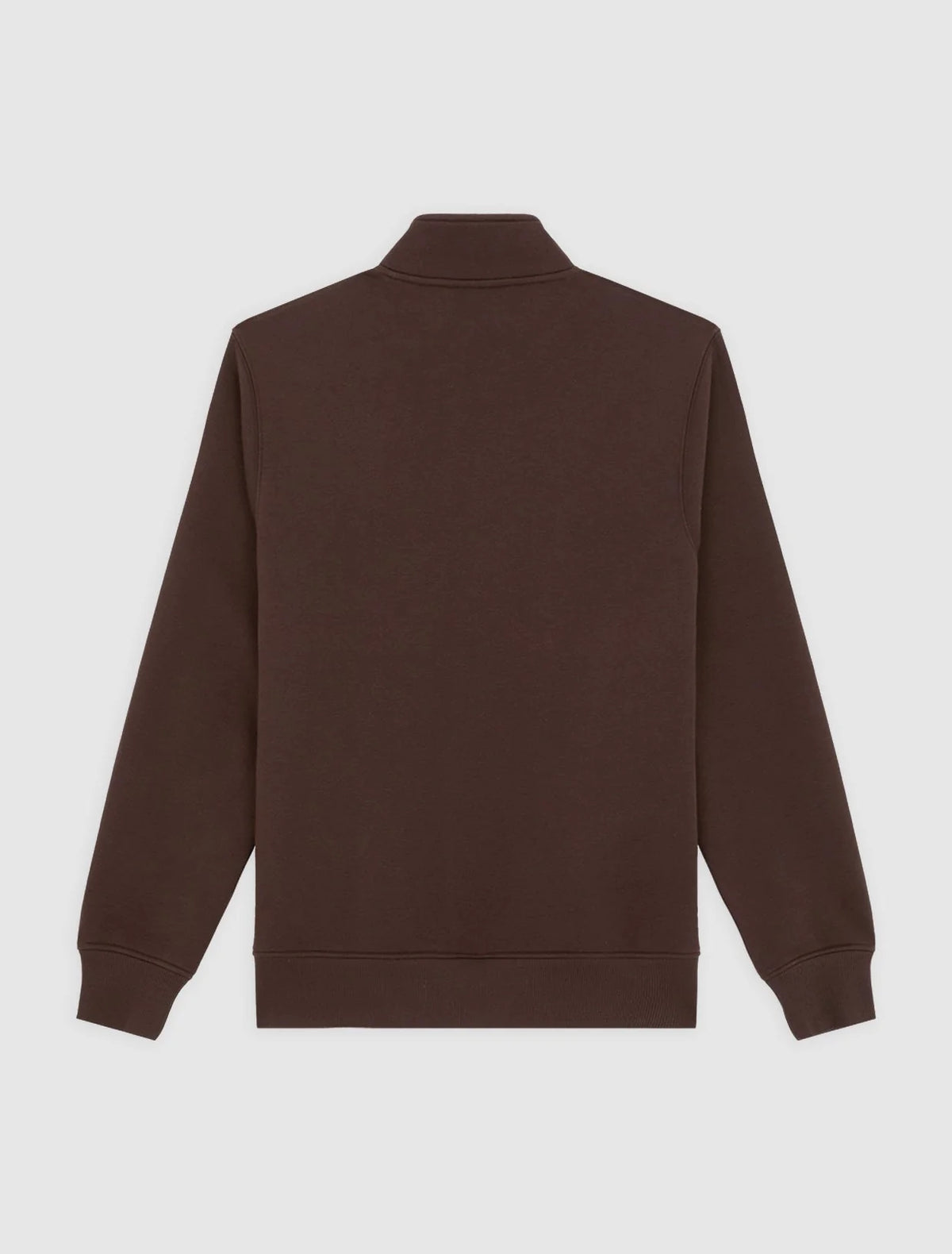 Dickies felpa OAKPORT QUARTER ZIP CHOCOLATE BROWN
