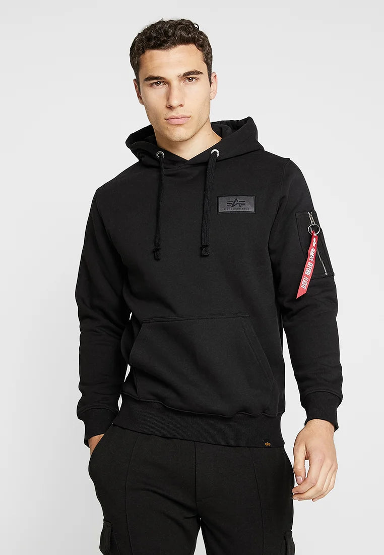 alpha industries uomo felpa back print 178318AI 03 Nero