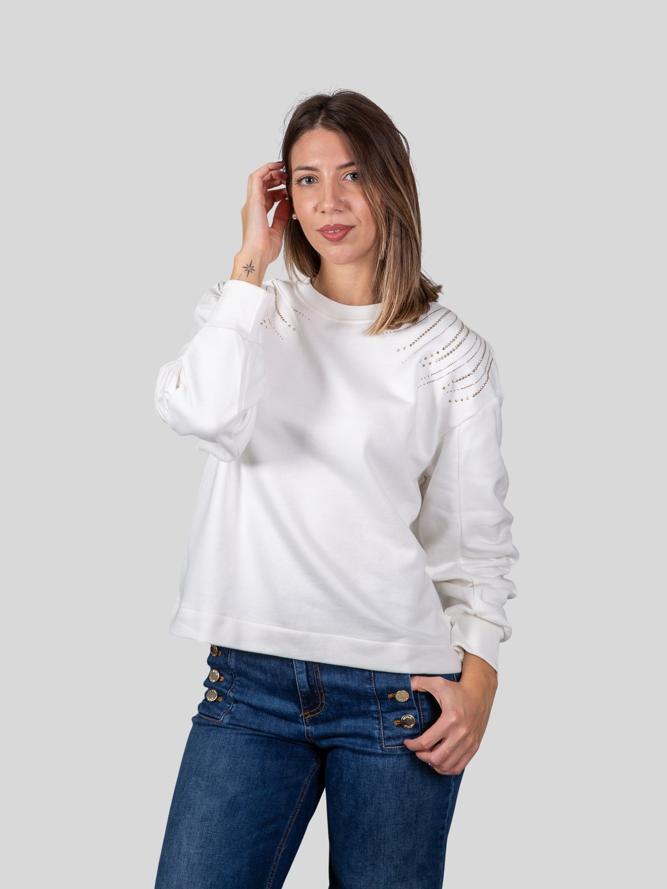 Gold rush donna felpa W1PEIO02