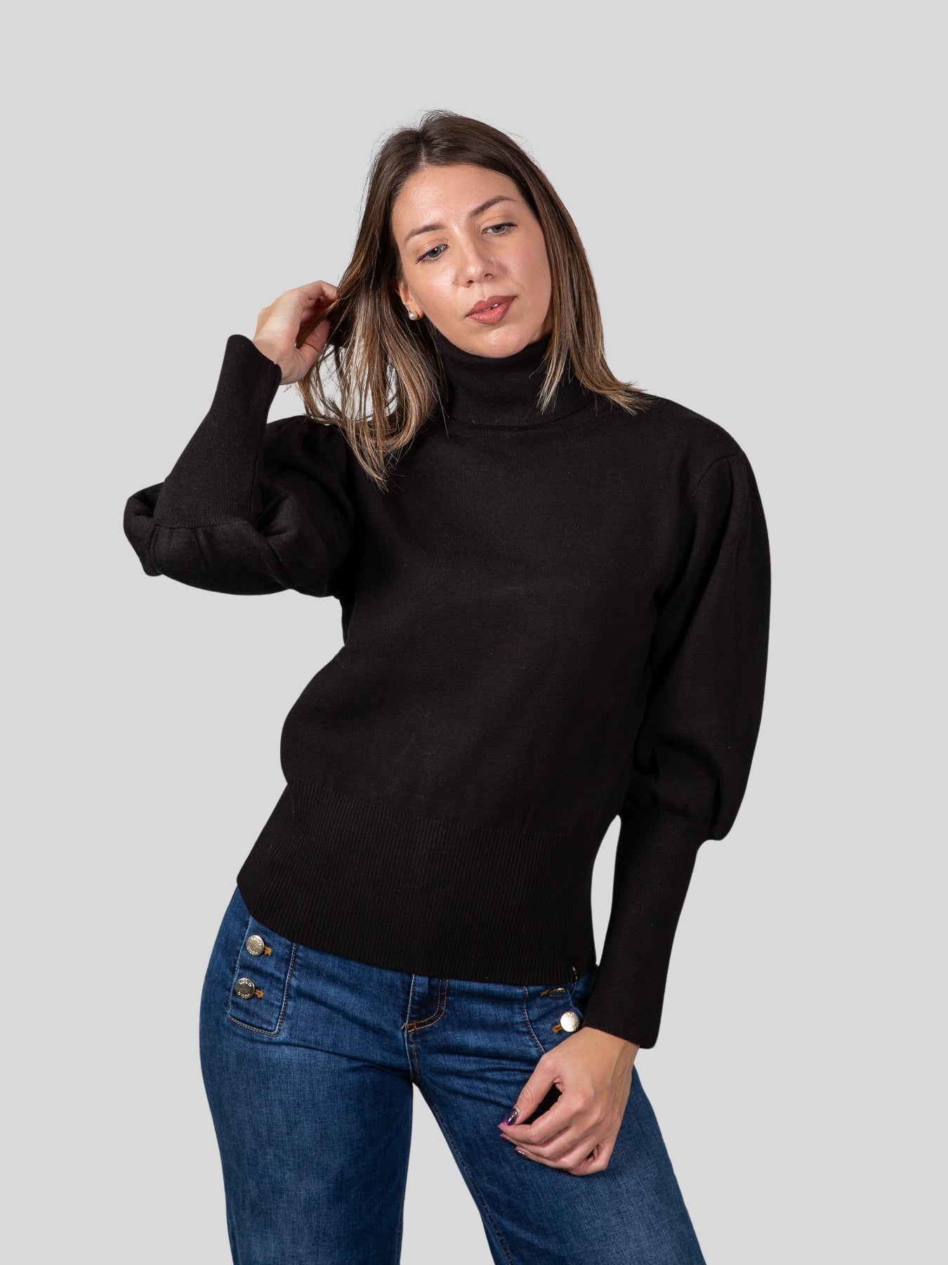 Gold rush donna maglia dolcevita W-RNS014