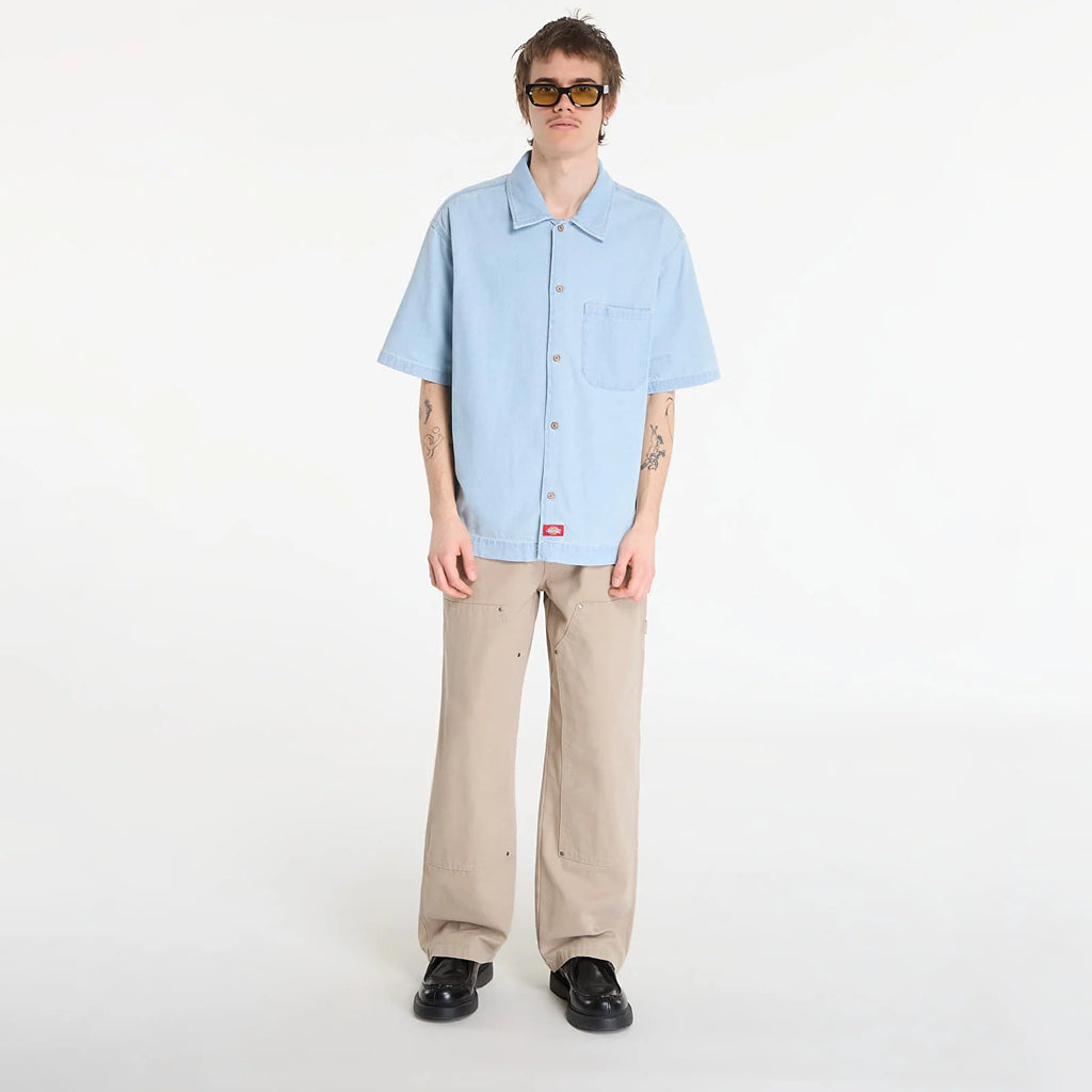 Dickies uomo camicia DENIM SHIRT FOG DK0A88PH0FE1