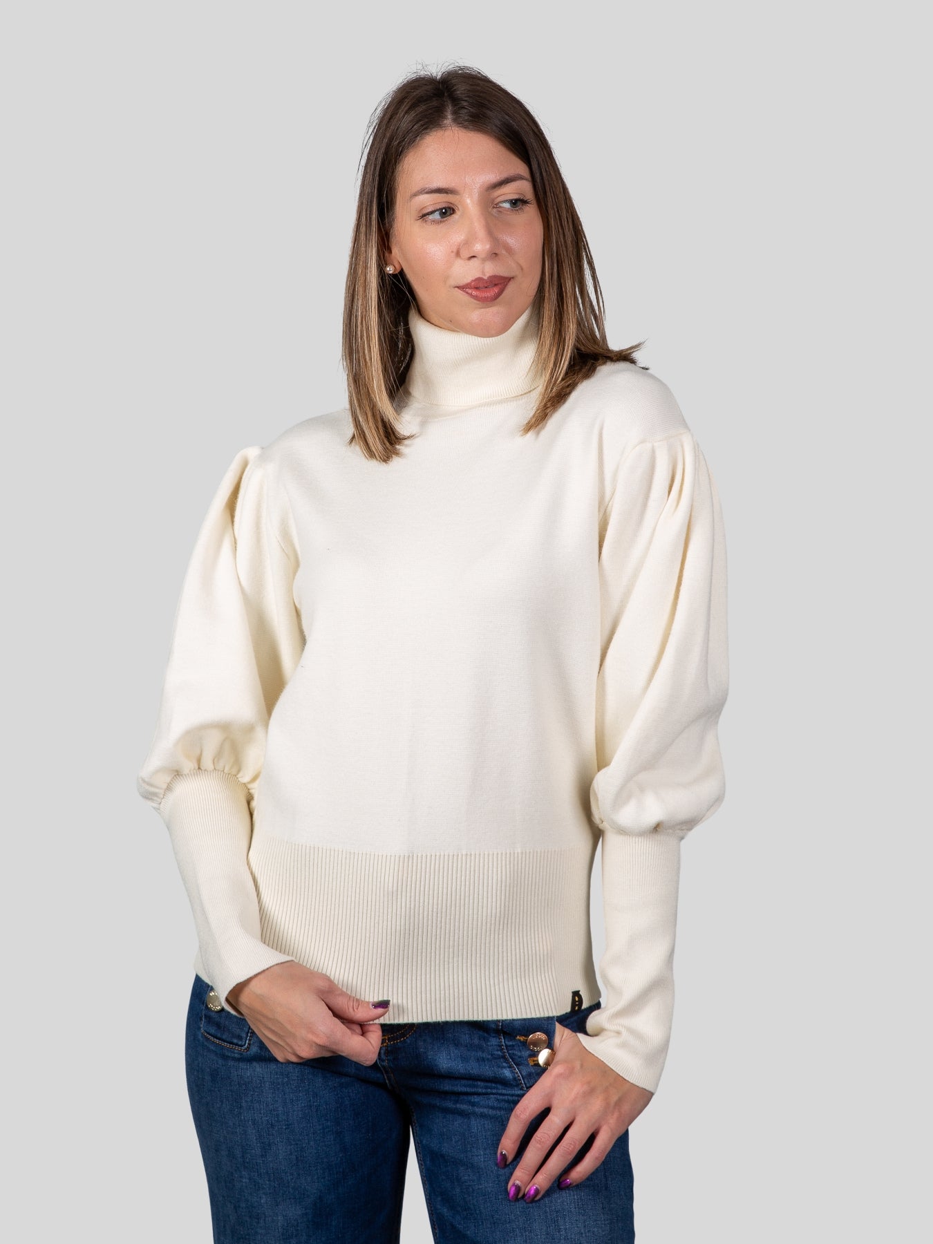 Gold rush donna maglia dolcevita W-RNS014