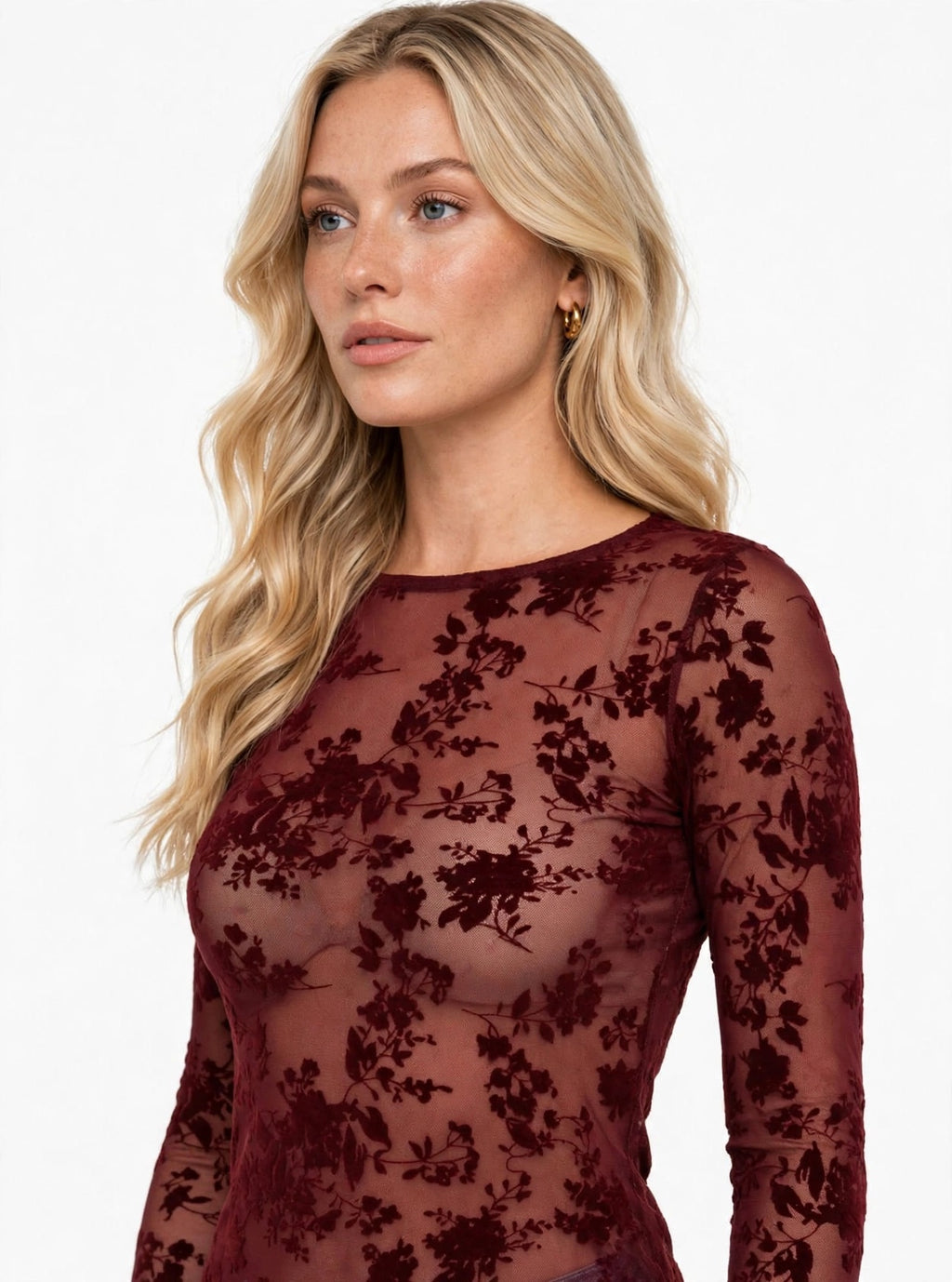 Gold Rush maglia TULLE FLOCK W1AMETISTA06
