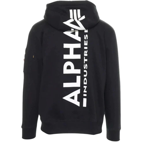 alpha industries uomo felpa back print 178318AI 03 Nero