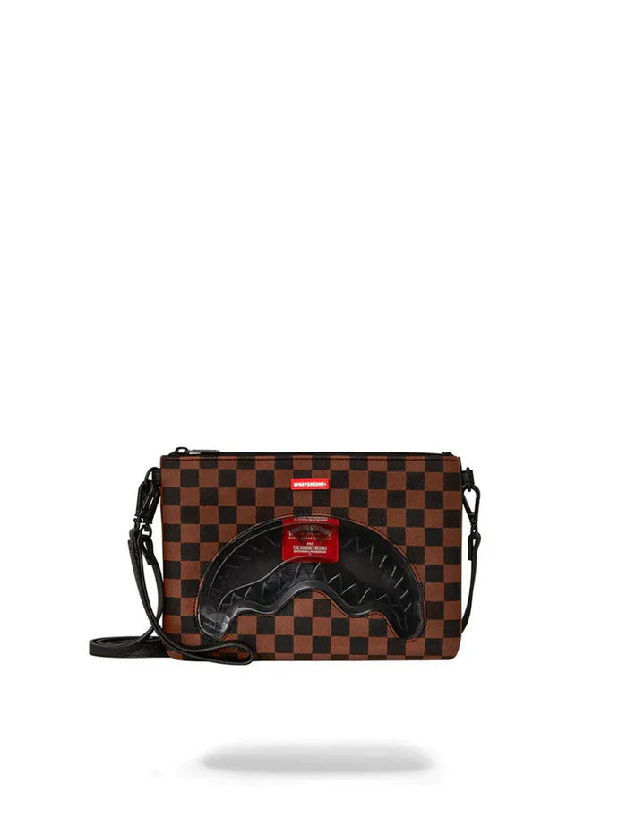 sprayground borsello sip clear sm eyes cross clutch