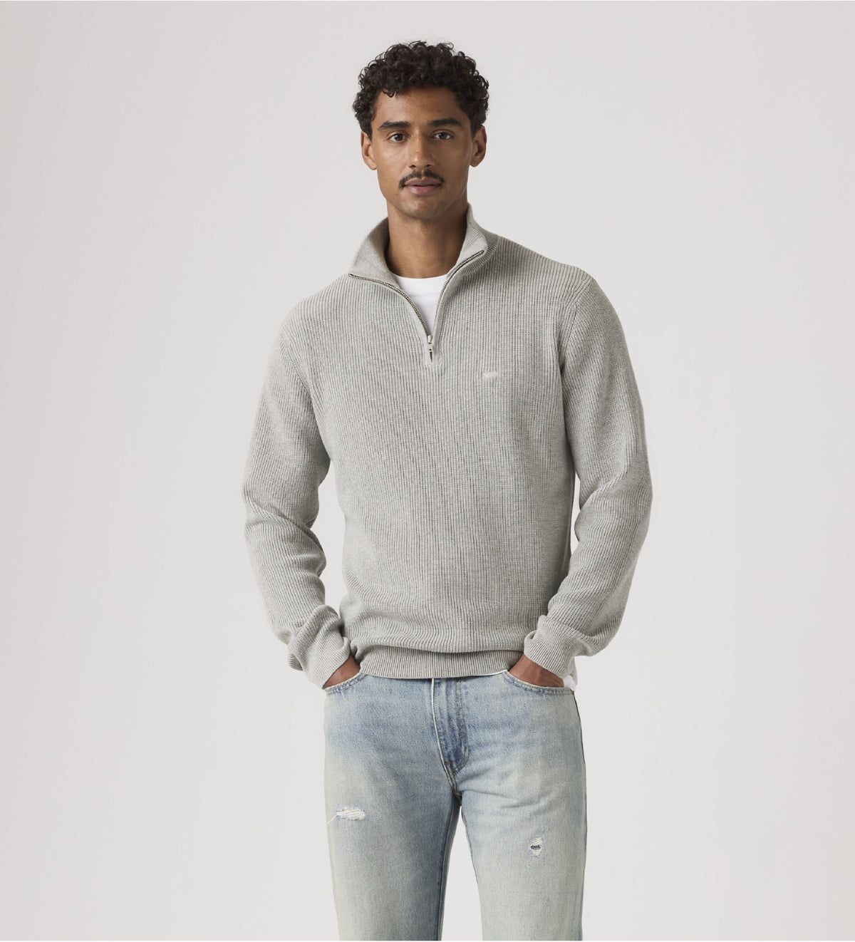 Levi's maglia Hm Quarter Zip 0058U-0002 Grey