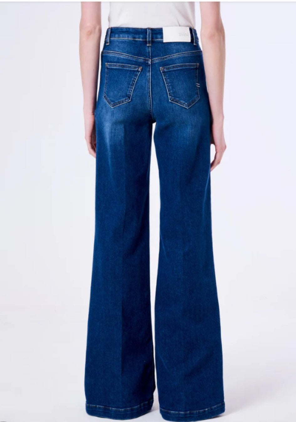 Vicolo donna jeans a palazzo DB5054 denim blu