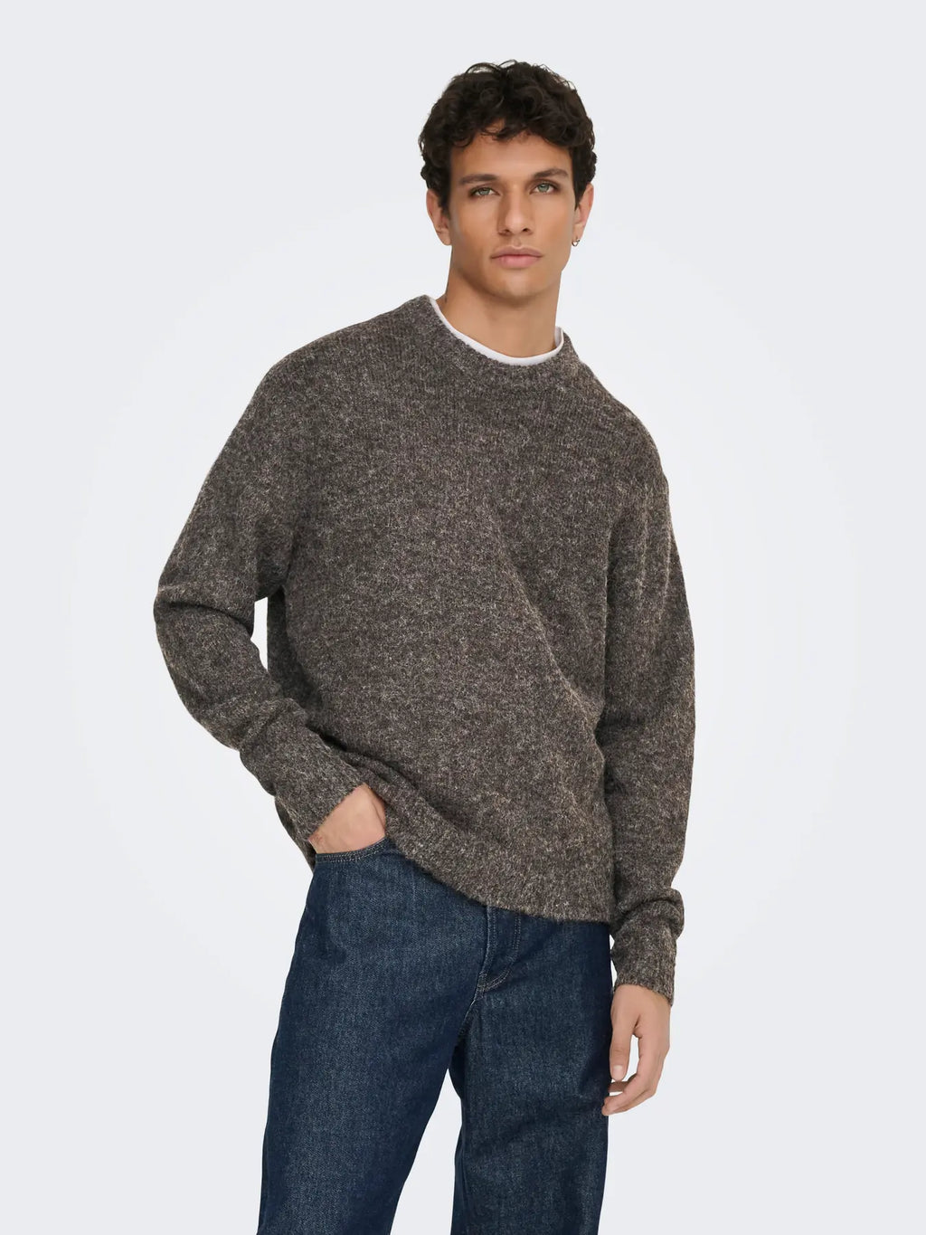 Only&Sons maglia HALE LS RLX CREW KNIT 22037584 Demitasse
