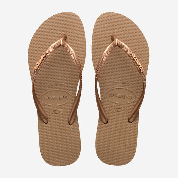 Havaianas donna infradito SLIM Logo METALLIC Rose Gold