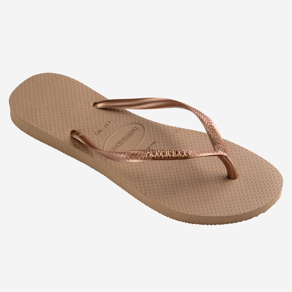 Havaianas donna infradito SLIM Logo METALLIC Rose Gold