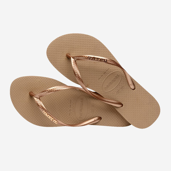 Havaianas donna infradito SLIM Logo METALLIC Rose Gold