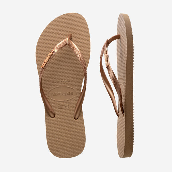 Havaianas donna infradito SLIM Logo METALLIC Rose Gold