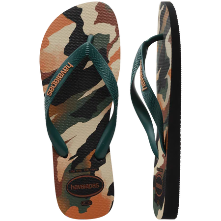 Havaianas uomo infradito Top Camu 4141398 6134 Nero Verde