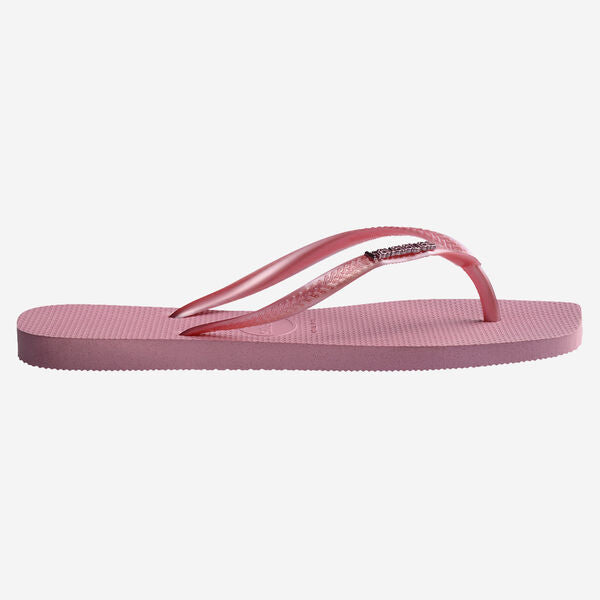 Havaianas donna infradito SLIM SQUARE LOGO METALLIC - Chiffon Rose