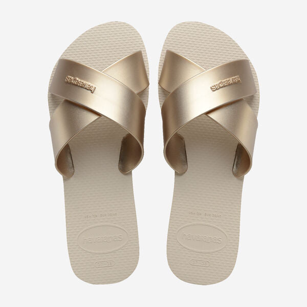 Havaianas donna ciabatta AQUA METALLIC 4148866 Beige