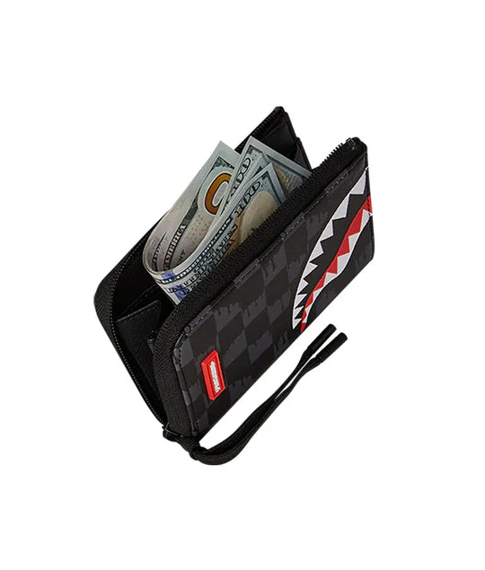 sprayground portafoglio drip check shark wallet 910W6575NSZ