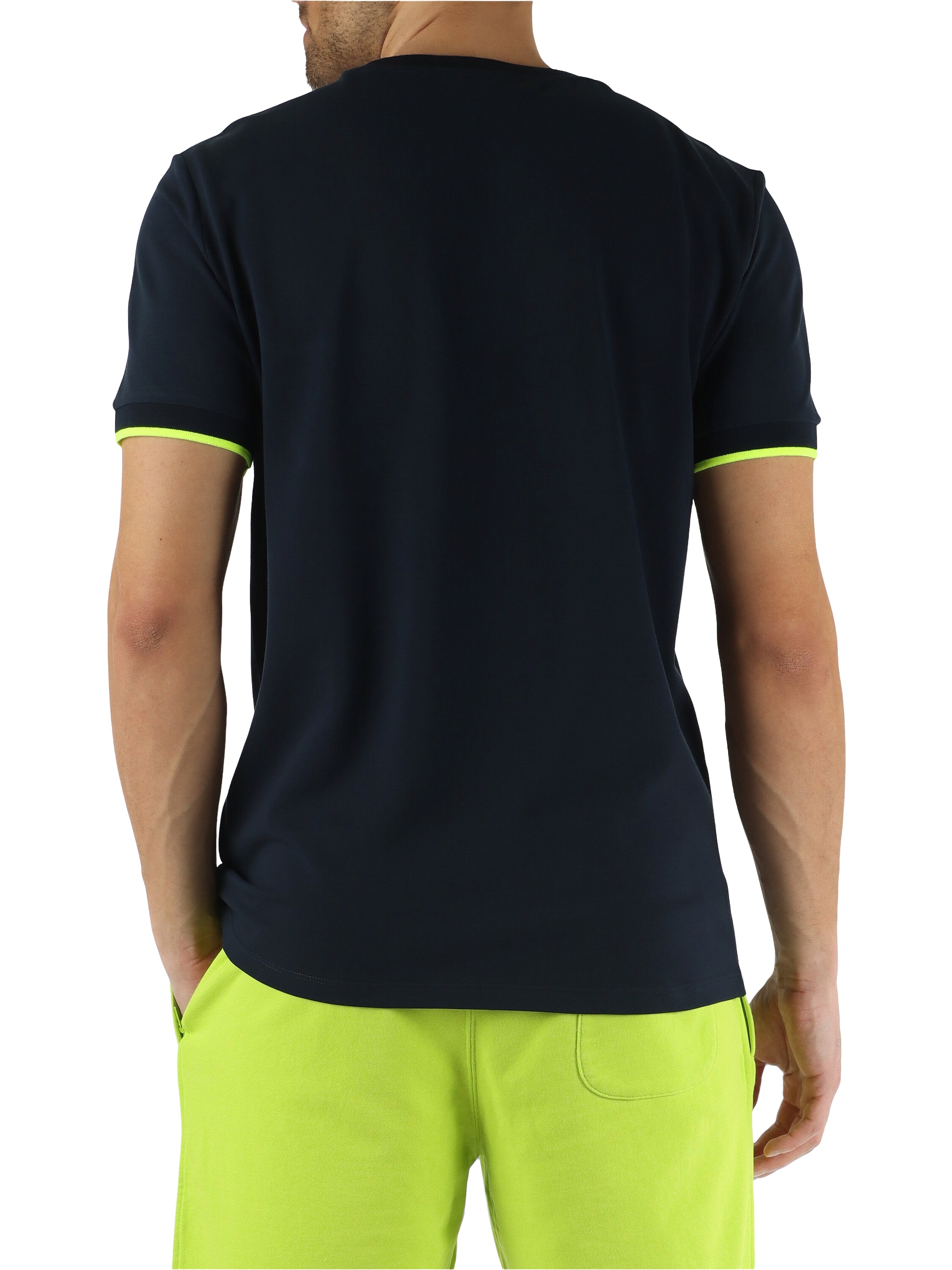 Sun68 uomo t-shirt PE SMALL STRIPES ON CUFFS S/S T34124 07 NAVY BLUE