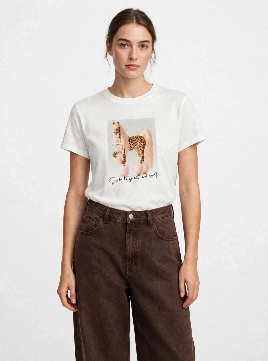 Gold Rush t-shirt STAMPA CAVALLO W1SMERALDO01