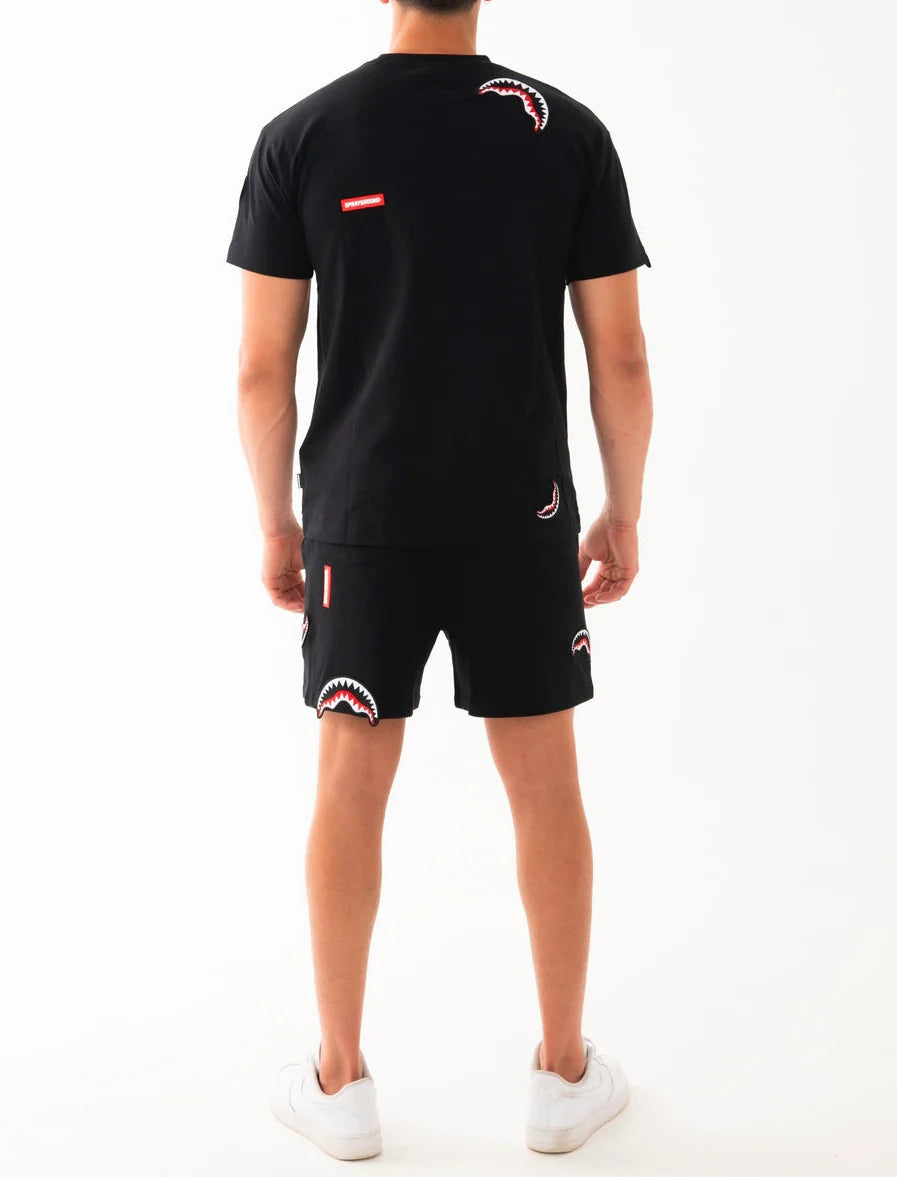 Sprayground uomo short SHARK PATCHES SP847EBLK